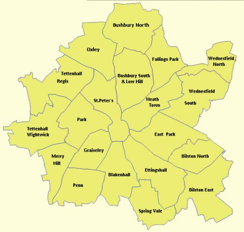 Wolverhampton map